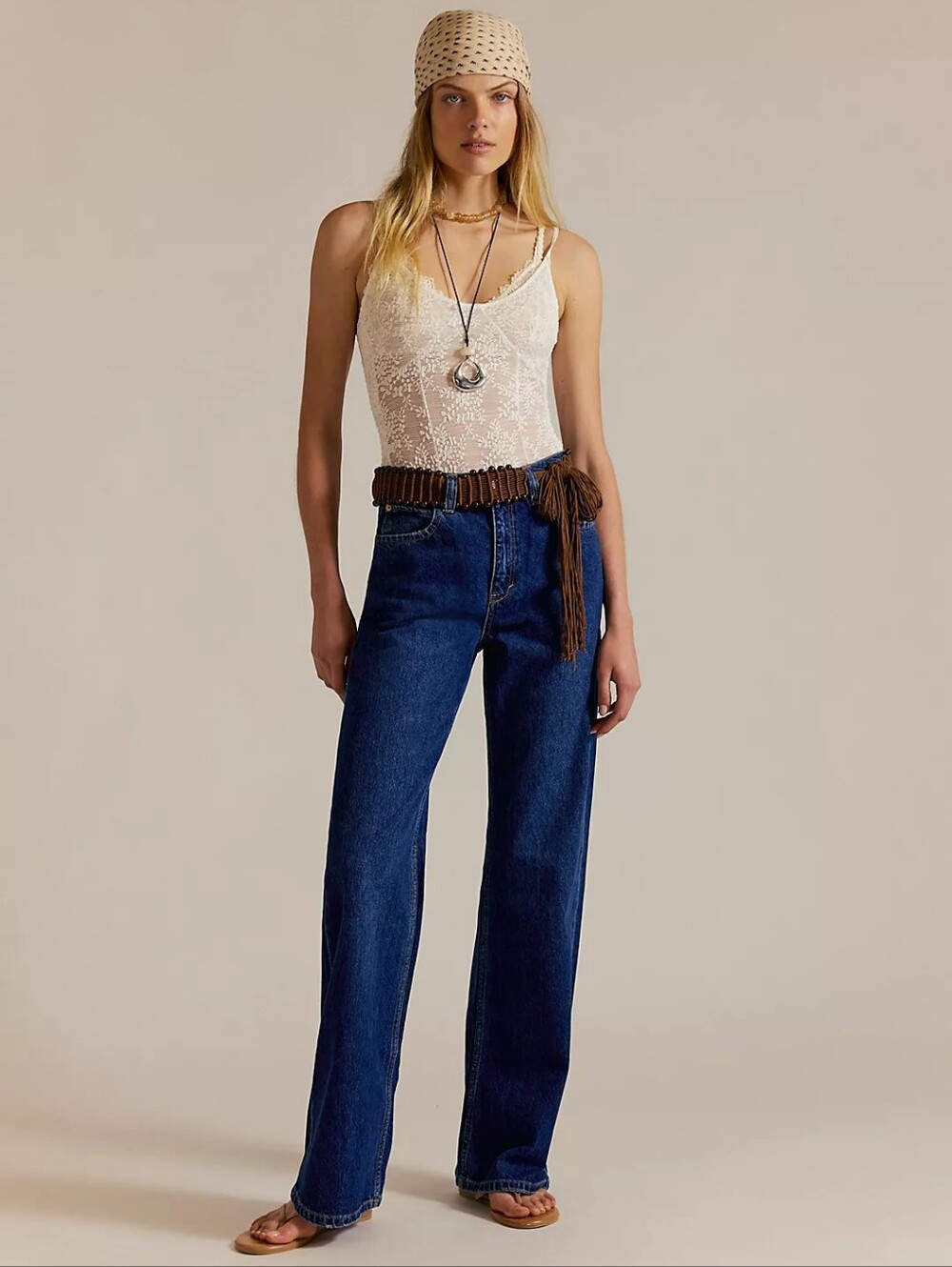 Free People We The Free Tinsley Baggy Mid Rise Straight Leg Size 32
